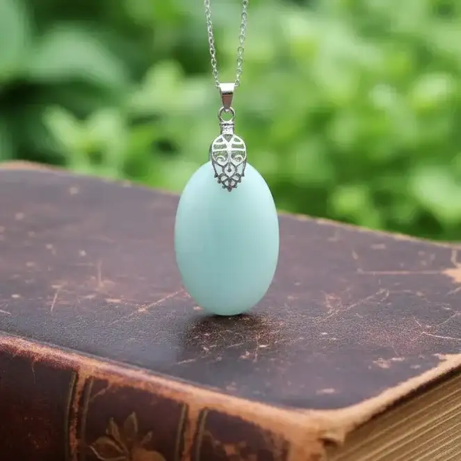 Pendentif en Aragonite bleue (PE2087)