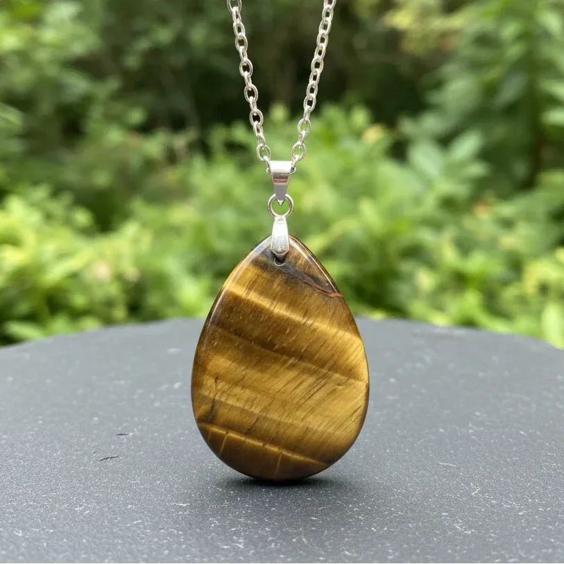 Pendentif biface en Œil de Tigre (PE2091)