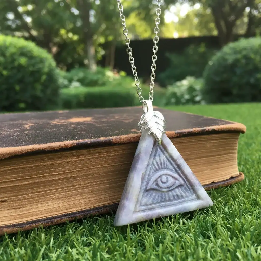 Pendentif Œil de la Providence en Pierre de Lune (PE2078)
