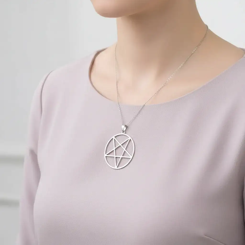 Pendentif Pentacle en acier inoxydable
