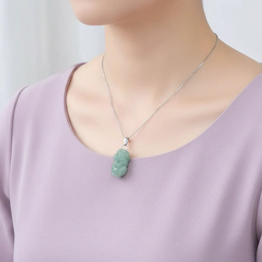Pendentif PiXiu en Aventurine verte (PE2102) - ENAE Minéraux