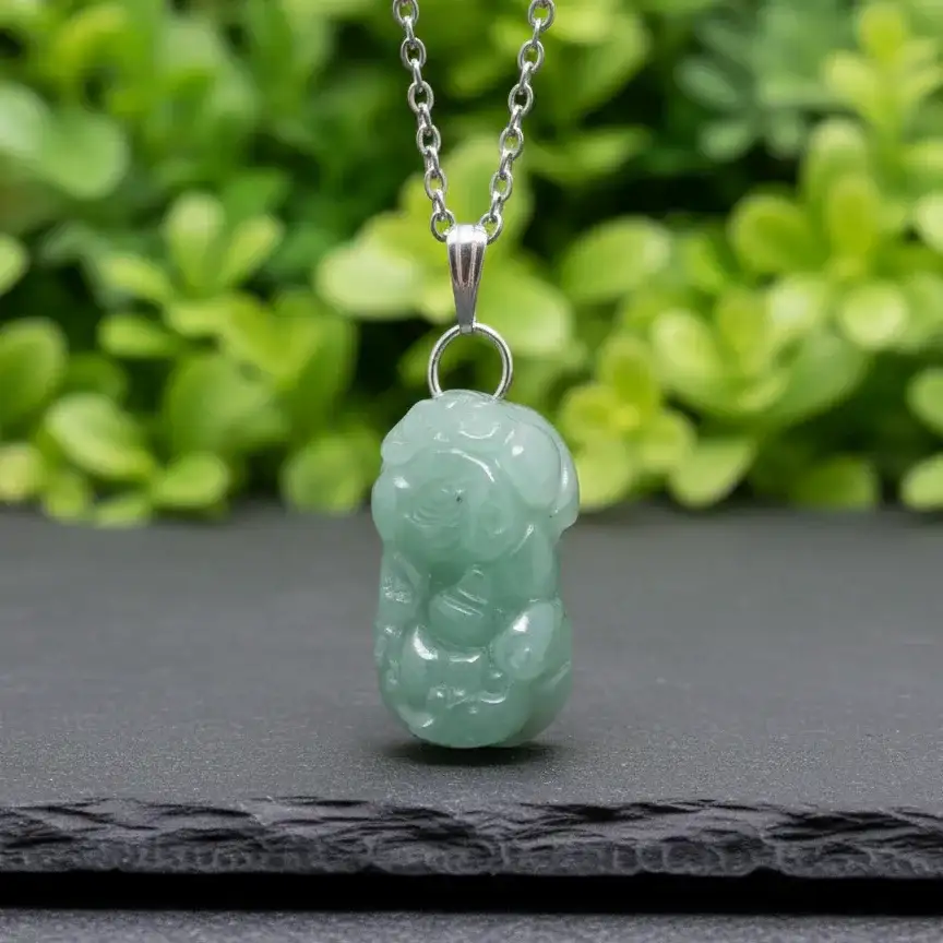 Pendentif PiXiu en Aventurine verte (PE2102)