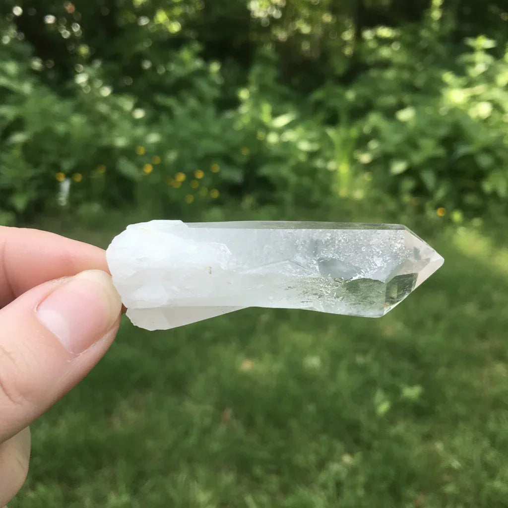 Pendentif en pointe brute de Cristal de Roche (PE2070)