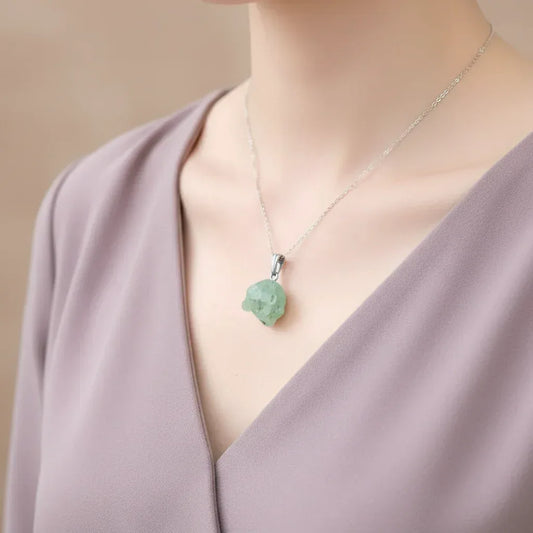 Pendentif en Prehnite brute (PE2097-3)