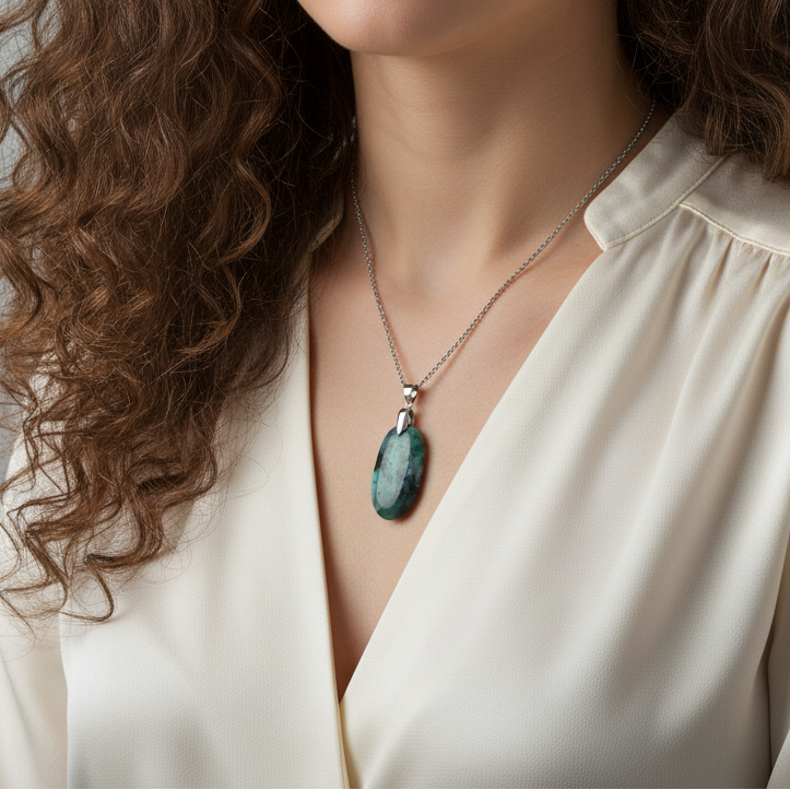 Pendentif en Emeraude dans Biotite (PE2108)