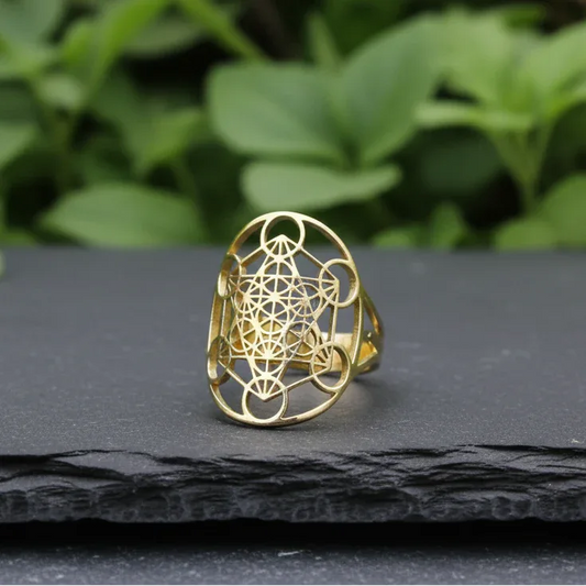Bague réglable Metatron en acier inoxydable doré (BAGMTD)