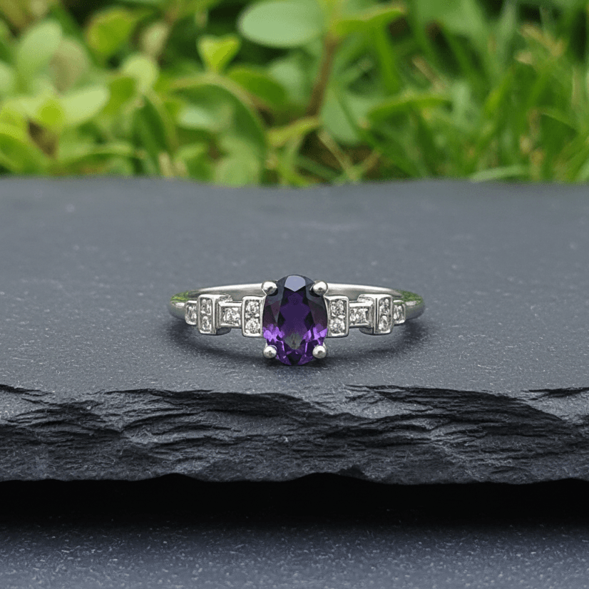Bague en Améthyste et cuivre (BAG86)