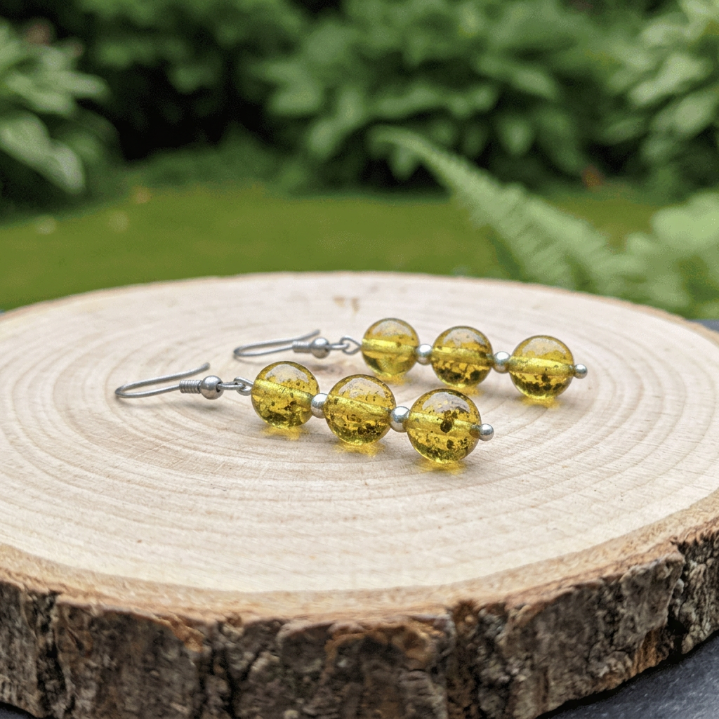Boucles d'oreilles en Ambre (BO246)