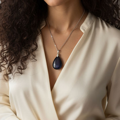Pendentif biface en Obsidienne Œil Céleste (PE1020 - 9)