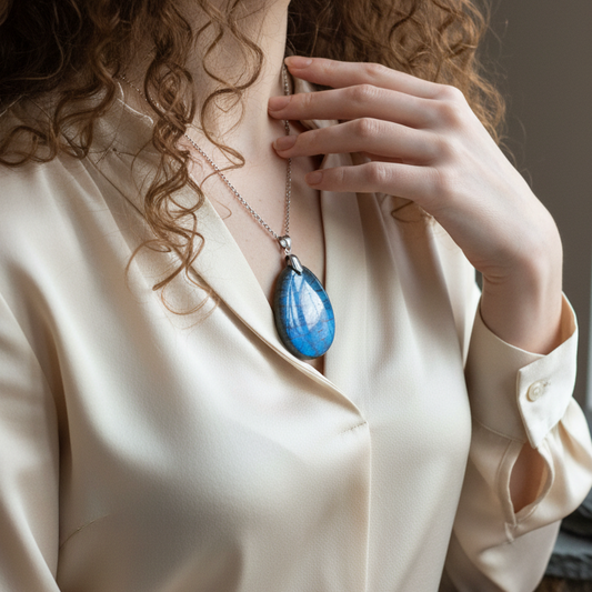 Pendentif en Labradorite bleue (PE2139)