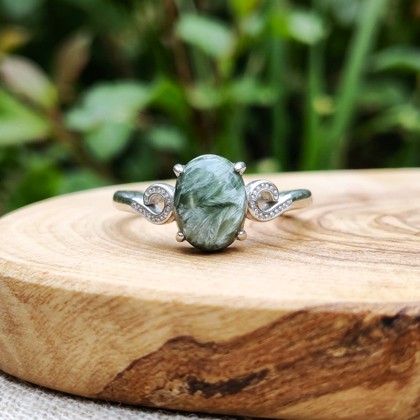 Bague réglable en Séraphinite (BAG73 - 3)