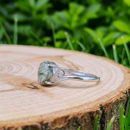 Bague réglable en Séraphinite (BAG73 - 3)