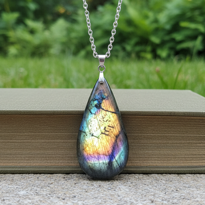 Pendentif en Labradorite multicolore (PE2138)