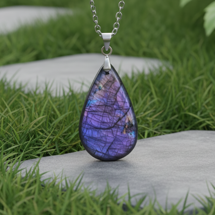 Pendentif en Labradorite violette (PE2152)