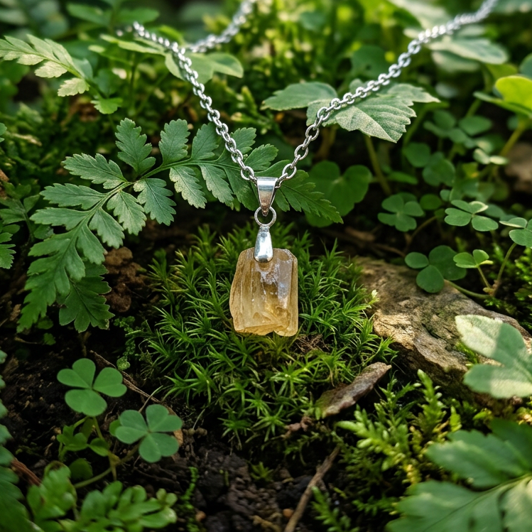 Pendentif en Topaze impériale brute (PE2160)