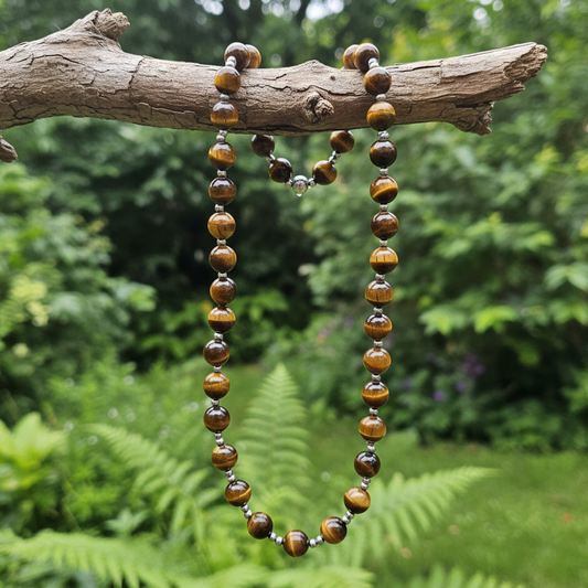 Collier en perles d'Œil de Tigre (COL26 - 2)