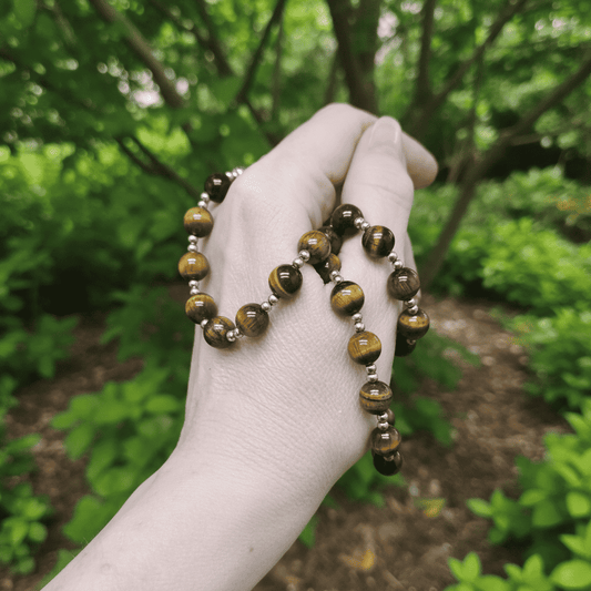 Collier en perles d'Œil de Tigre (COL26 - 2)