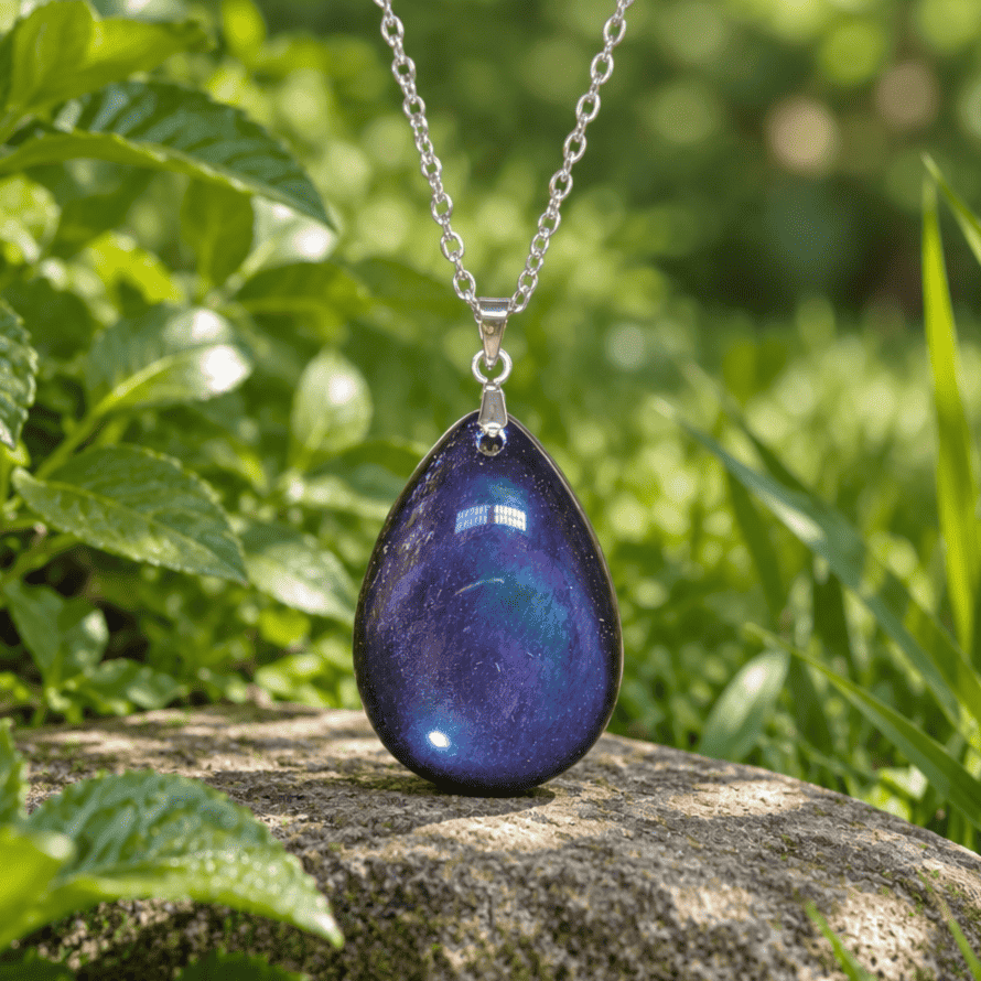 Pendentif en Obsidienne Œil Céleste biface (PE1020 - 10)