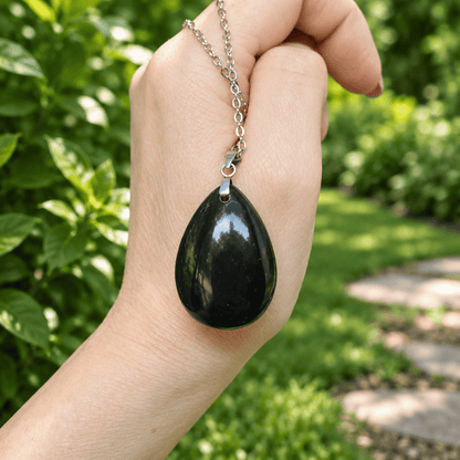 Pendentif en Obsidienne Œil Céleste biface (PE1020 - 10)
