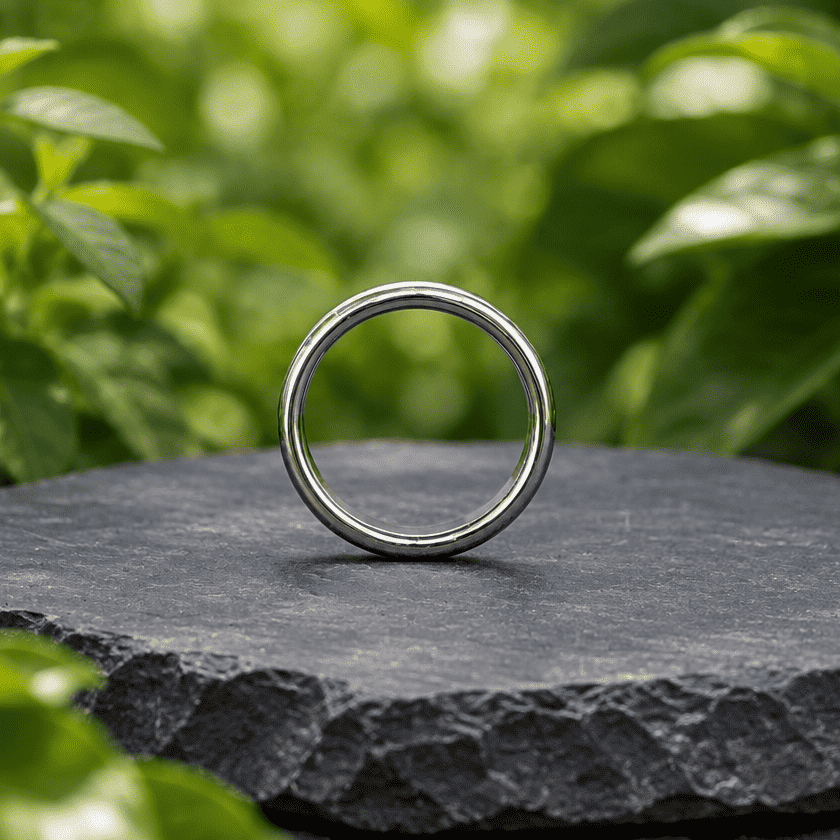 Bague jonc en Hématite Taille 58 (BAGJ1)