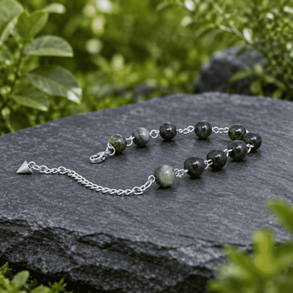 Bracelet réglable en Jaspe Héliotrope