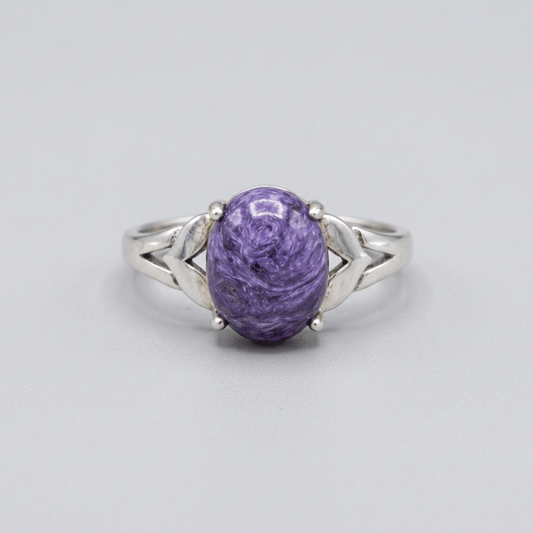 Bague réglable en Charoïte (BAG23)