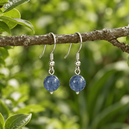 Boucles d'oreilles en Cyanite bleue (BO252)