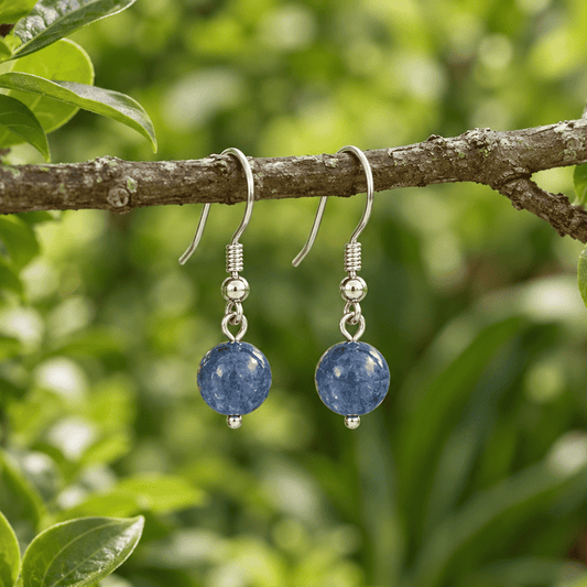 Boucles d'oreilles en Cyanite bleue (BO252)