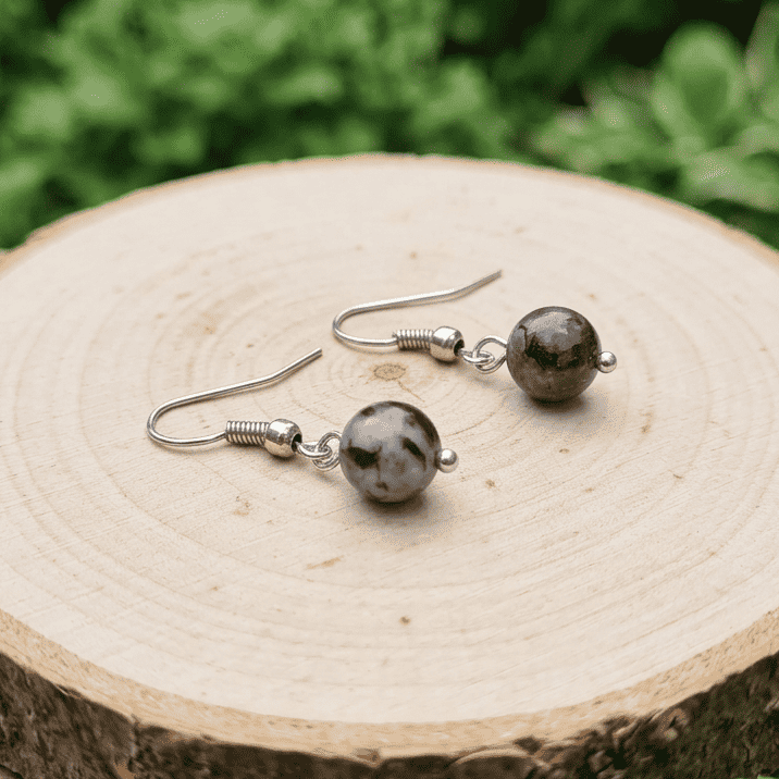Boucles d'oreilles en Gabbro (BO253)