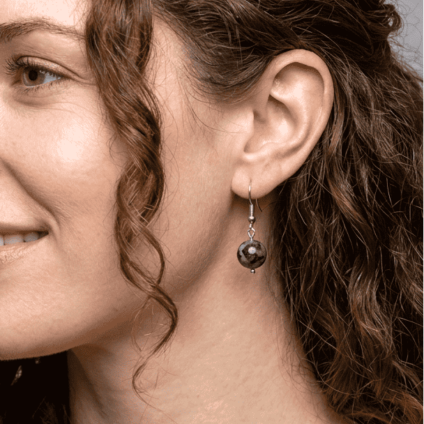 Boucles d'oreilles en Gabbro (BO253)