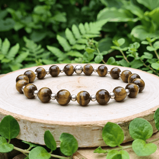 Bracelet en Œil de Tigre 6mm - 15