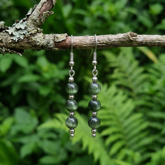 Boucles d'oreilles en Séraphinite (BO232)