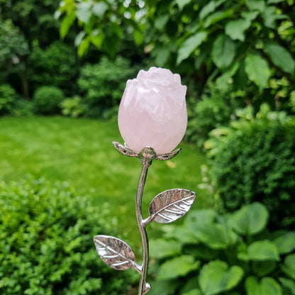 Fleur en Quartz rose et cuivre (PRGFL762)