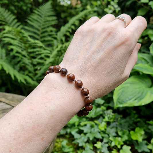 Bracelet en Obsidienne acajou