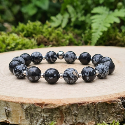 Bracelet en Obsidienne mouchetée - 15