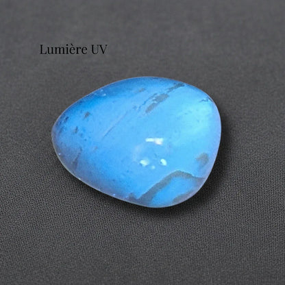 Ambre bleu - Pierre roulée (PRGFL708-3)