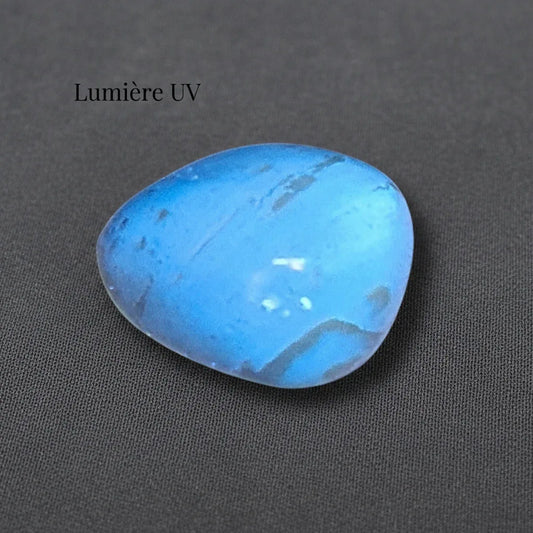 Ambre bleu - Pierre roulée (PRGFL708-3)