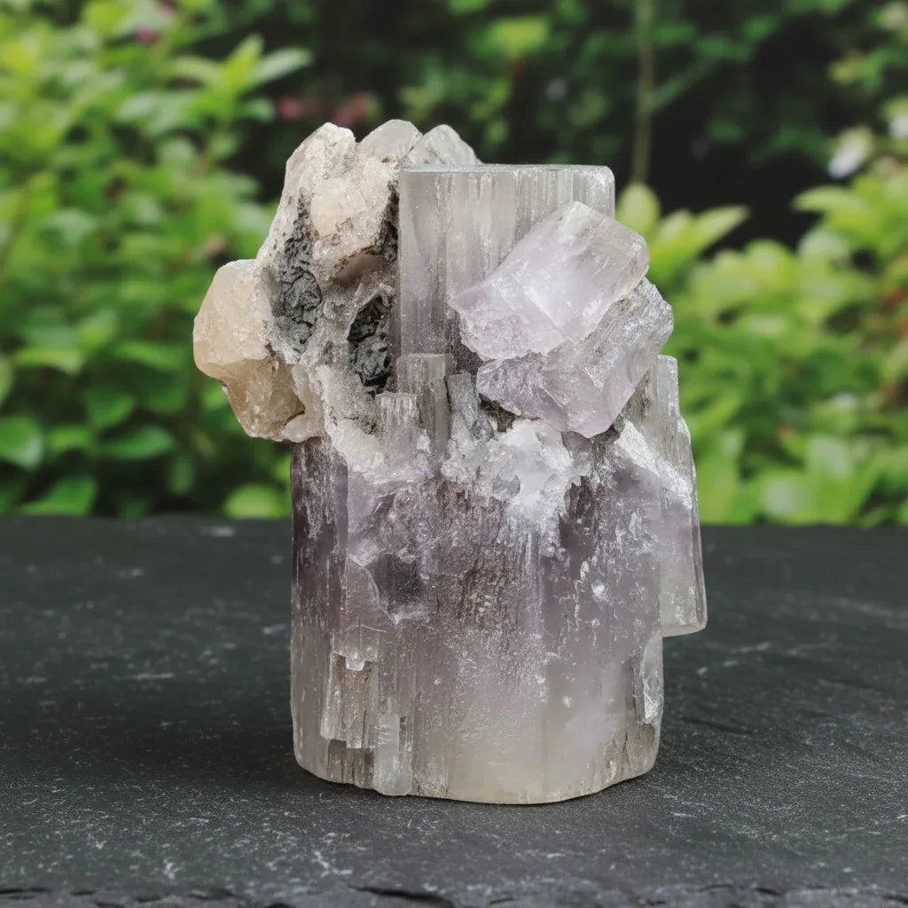 Aragonite violette maclée brute 41g (MB546)