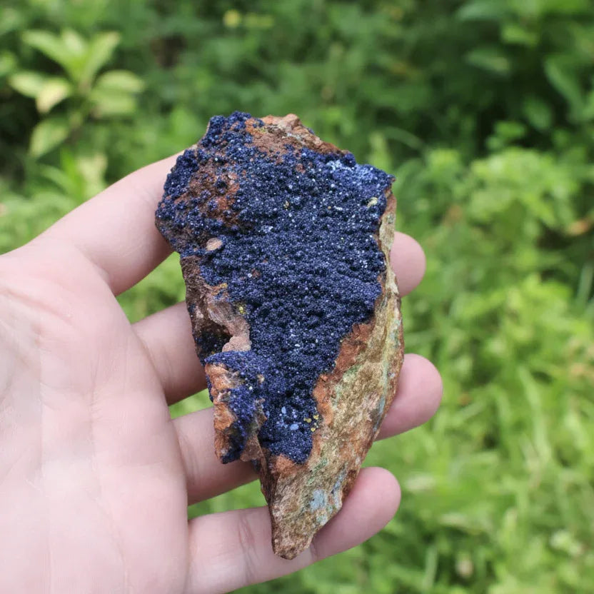 Azurite cristallisée brute 236g (MB258)