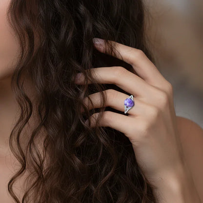 Bague réglable en Charoïte (BAG23)