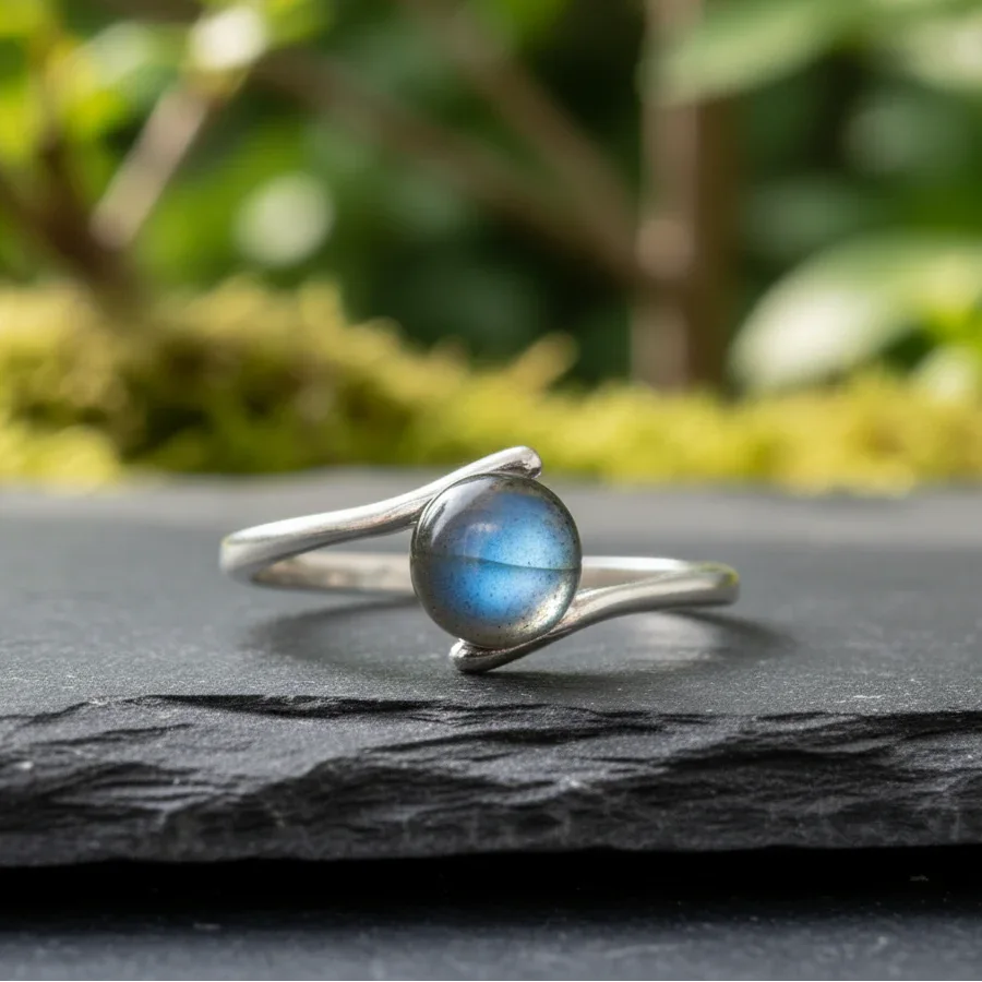 Bague réglable en Labradorite (BAG43-8) - ENAE Minéraux