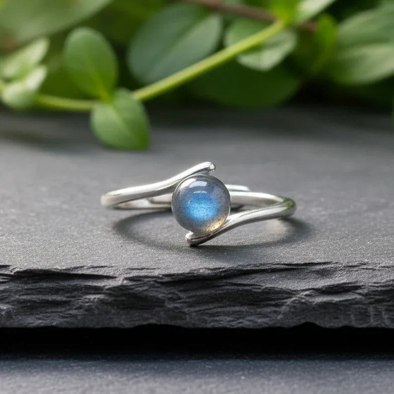 Bague réglable en Labradorite (BAG43-8) - ENAE Minéraux