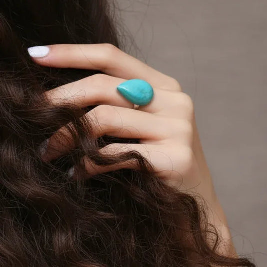 Bague réglable en Amazonite (BAGA12)