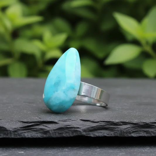 Bague réglable en Amazonite (BAGA12)