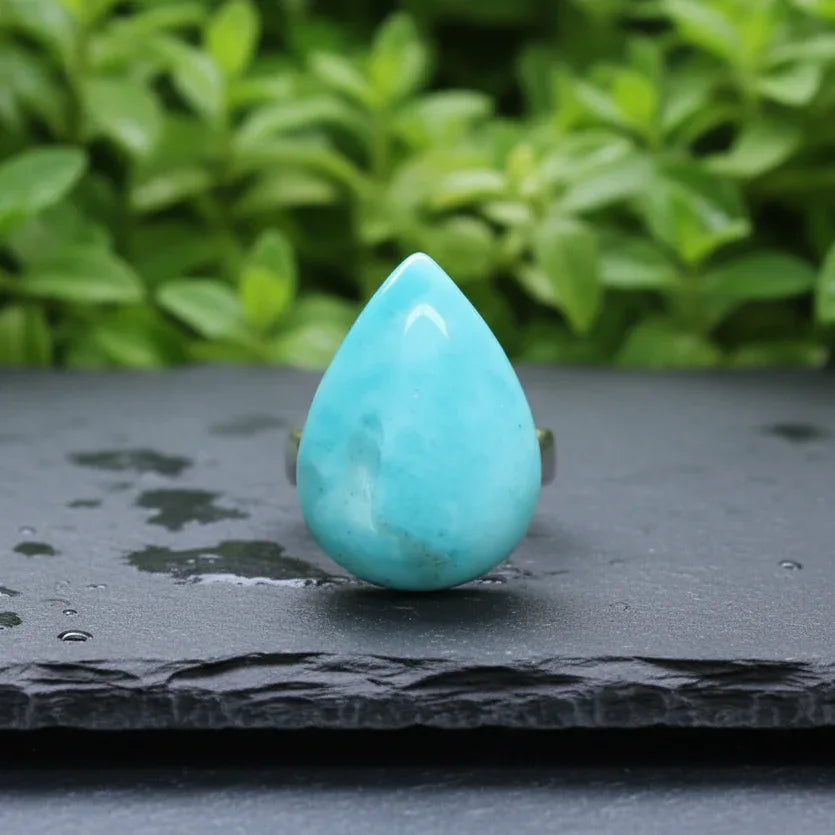 Bague réglable en Amazonite (BAGA12)