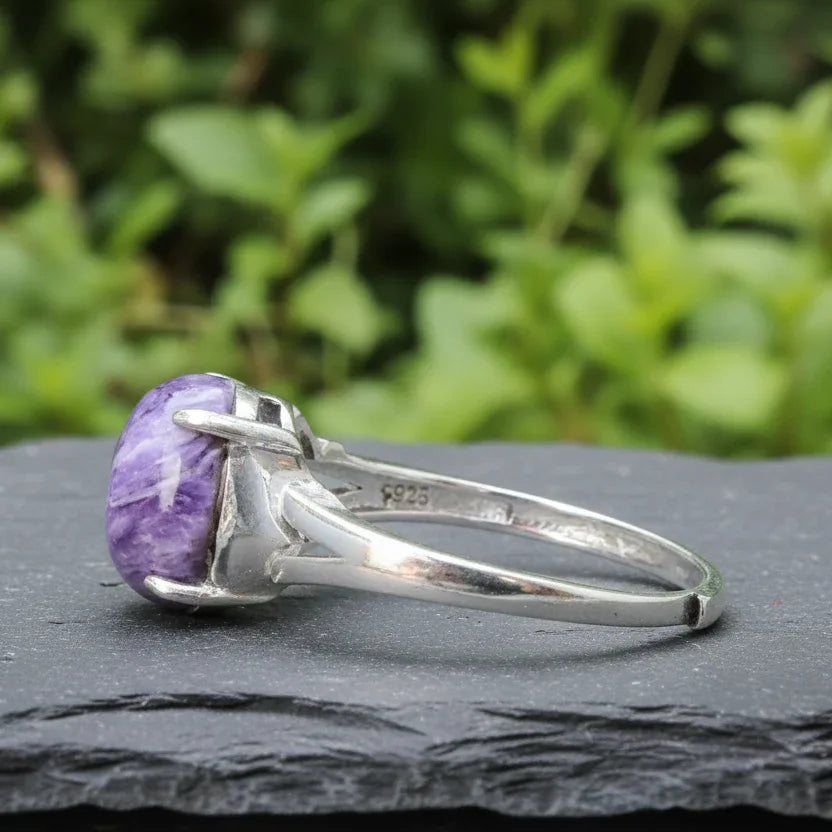 Bague réglable en Charoïte (BAG23)