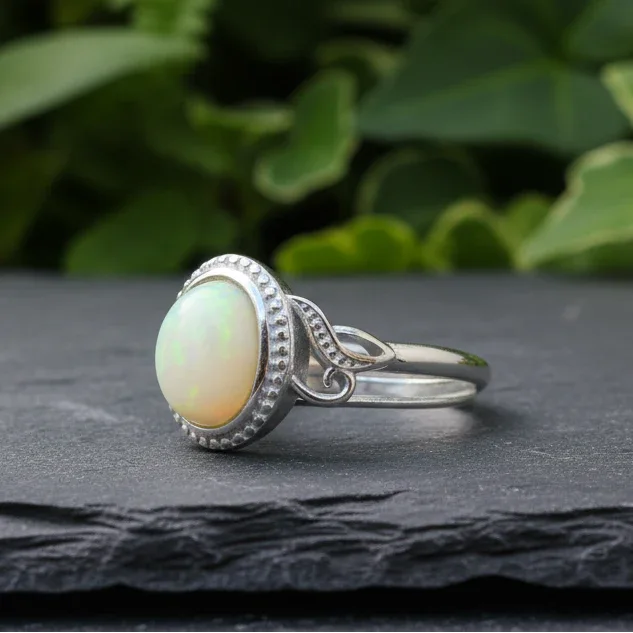 Bague réglable en Opale Welo (BAG39-2)