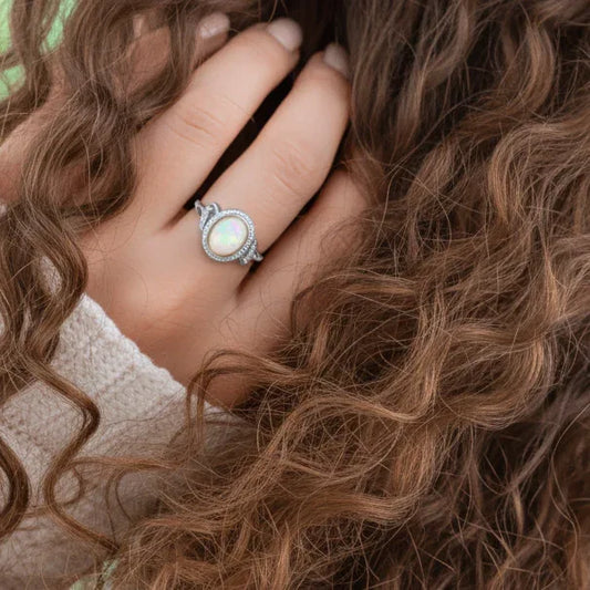 Bague réglable en Opale Welo (BAG39-2)