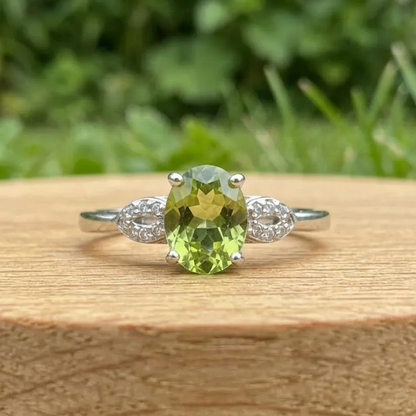 Bague réglable en Péridot (BAG30 - 11)