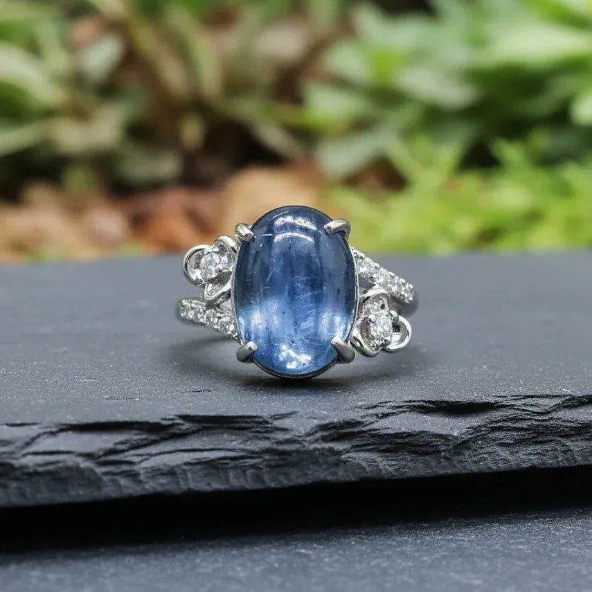 Bague réglable en Cyanite bleue (BAG78)